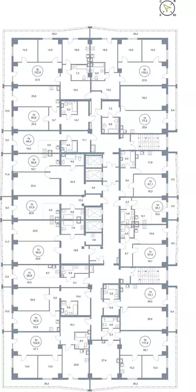 3-к кв. Ханты-Мансийский АО, Сургут тракт Югорский, 43 (122.6 м) - Фото 1