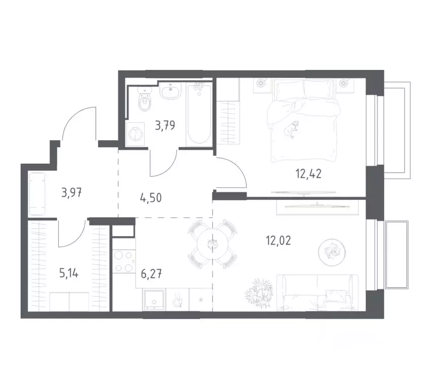 1-к кв. Московская область, Мытищи Перловка мкр, Долина Яузы жилой ... - Фото 1