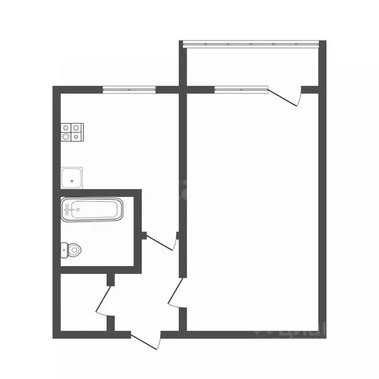 1-к кв. Кемеровская область, Киселевск Весенняя ул., 2/2 (30.1 м) - Фото 2