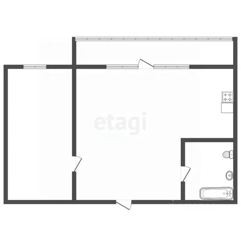 2-к кв. Томская область, Северск ул. Калинина, 68 (47.9 м) - Фото 2