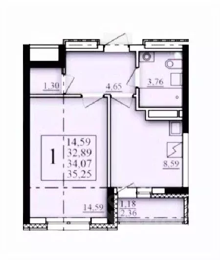 1-к кв. Башкортостан, Уфа Затон-Восточный жилрайон, Паруса жилой ... - Фото 1