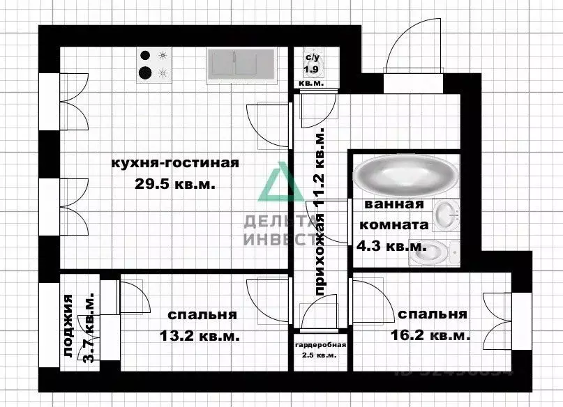 3-к кв. Башкортостан, Уфа ул. Менделеева, 156 (82.5 м) - Фото 2