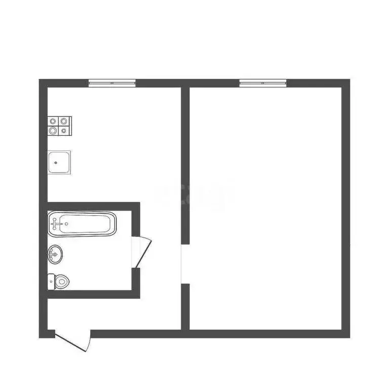 1-комнатная квартира: посёлок Центральный, Советская улица, 1 (37.9 м) - Фото 0