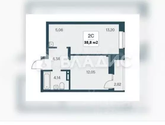 2-к кв. Новосибирская область, Новосибирск Игарская ул., 33 (38.8 м) - Фото 1