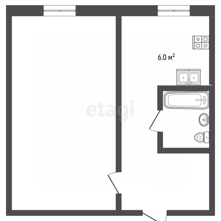 1-к кв. Алтайский край, Барнаул ул. 80-й Гвардейской Дивизии, 4Ак1 ... - Фото 2