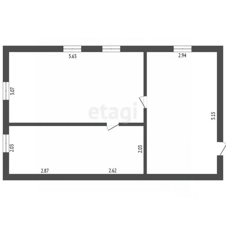 2-к кв. Тюменская область, Ишим Курганская ул. (43.6 м) - Фото 0