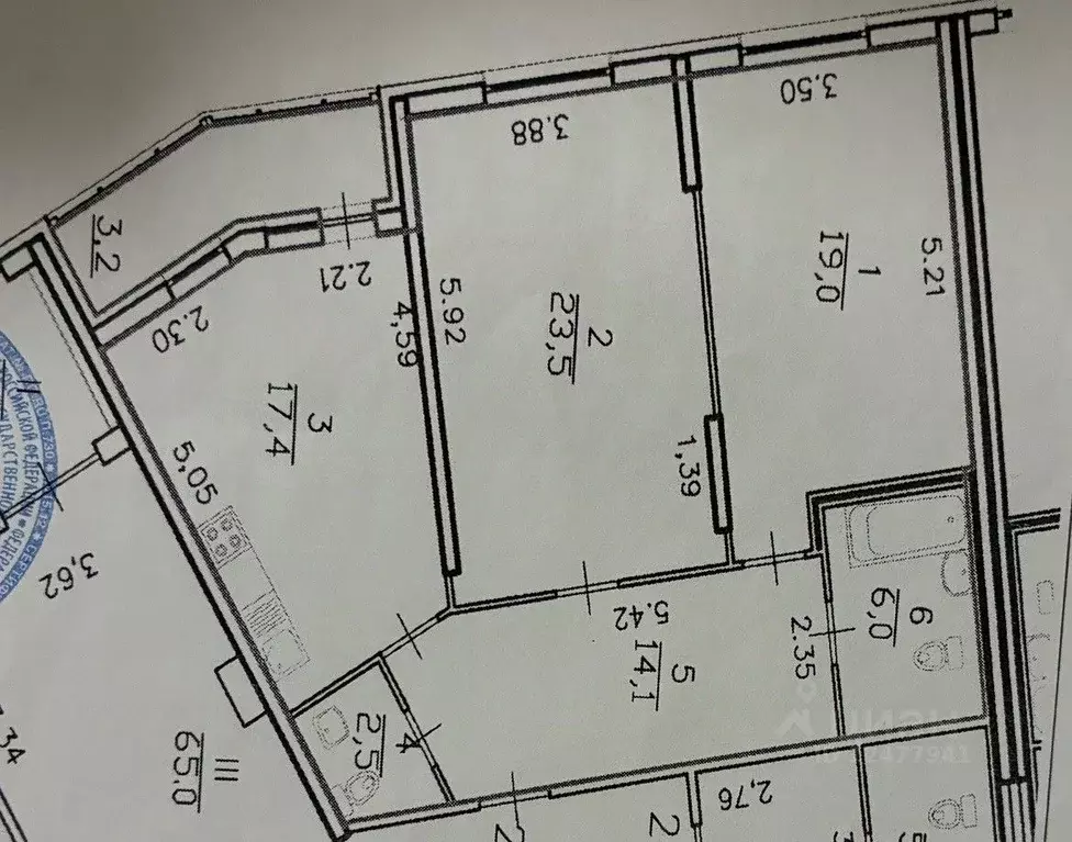 2-к кв. Санкт-Петербург наб. Реки Смоленки, 3к2 (82.5 м) - Фото 2