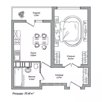 1-к кв. Ярославская область, Ярославль 2-й мкр,  (39.48 м) - Фото 0