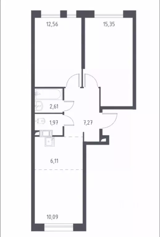 2-к кв. Московская область, Люберцы Зенино ЖК Самолет мкр, ул. Камова, ... - Фото 2