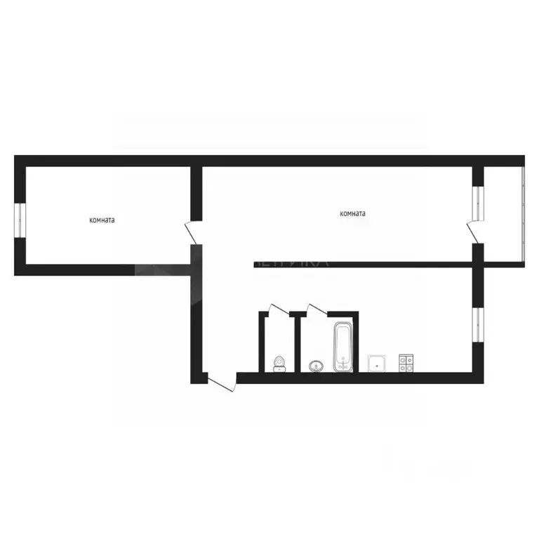 2-к кв. Тюменская область, Тюмень ул. Энергетиков, 51А (43.3 м) - Фото 2