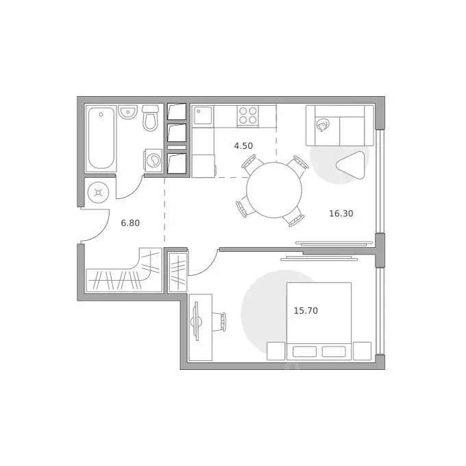 2-к кв. Московская область, Долгопрудный Гранитный мкр, Бригантина ... - Фото 1