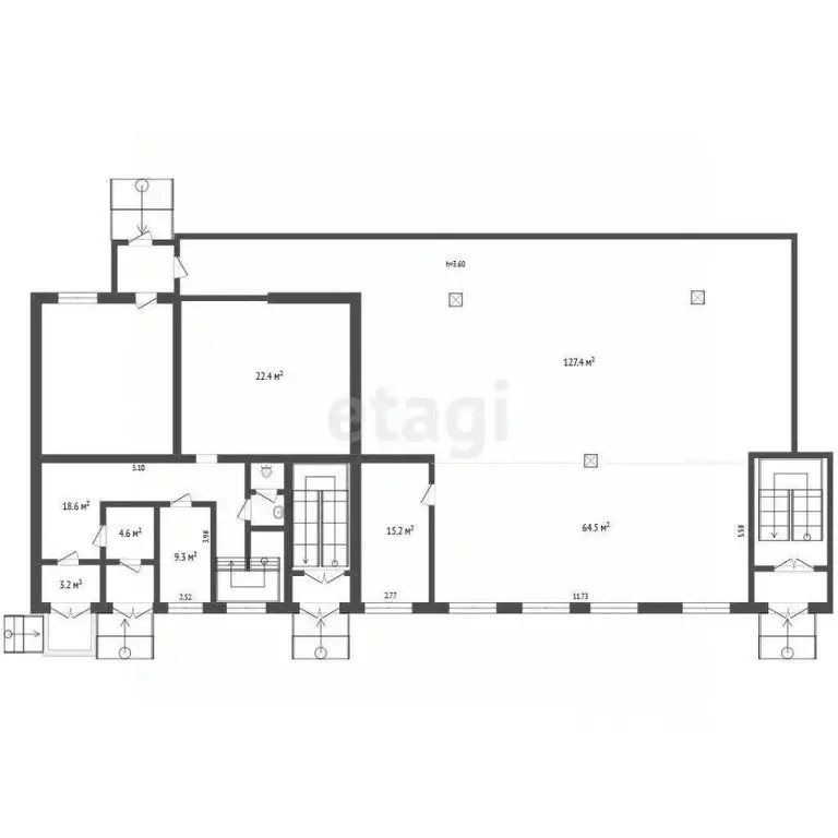 Торговая площадь в Вологодская область, Шексна рп, Шексна Южная мкр ... - Фото 2