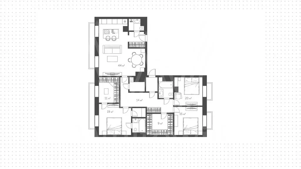 4-комнатная квартира: Москва, улица Косыгина, 2к1 (158.1 м) - Фото 1