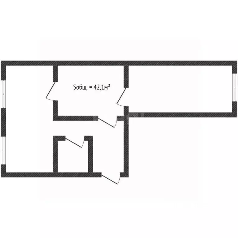 2-к кв. Брянская область, Почеп Стародубская ул., 20 (42.1 м) - Фото 2