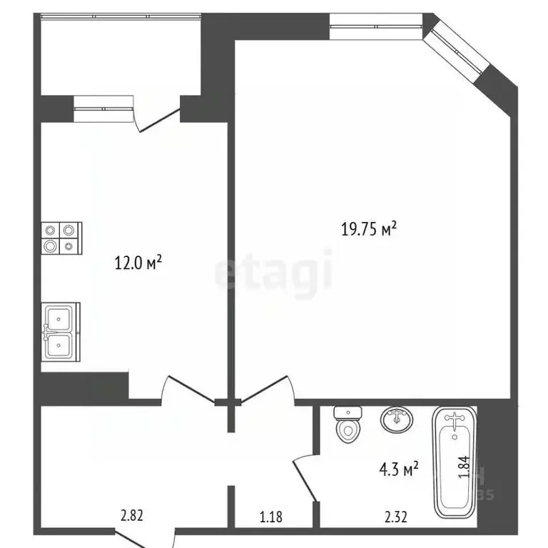 1-к кв. Московская область, Долгопрудный просп. Ракетостроителей, 5к1 ... - Фото 2