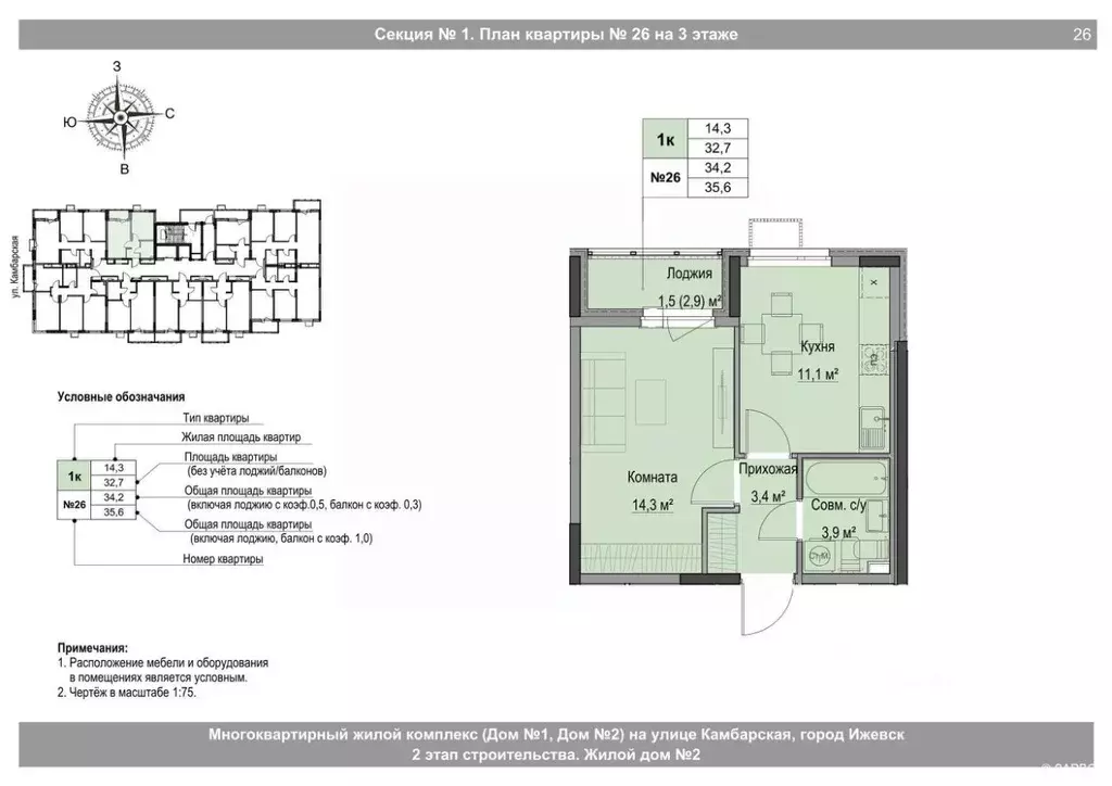 1-к кв. Удмуртия, Ижевск Игринская ул. (34.2 м) - Фото 1