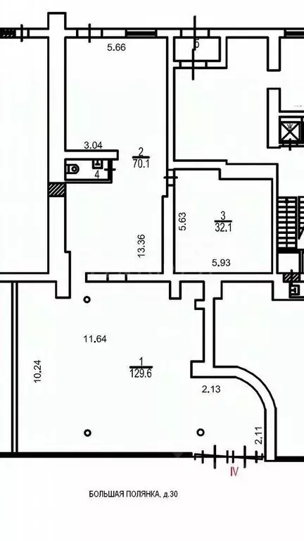 Торговая площадь в Москва ул. Большая Полянка, 30 (235 м) - Фото 1