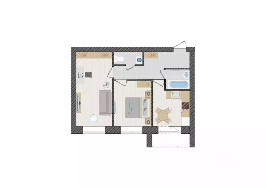 2-к кв. Кировская область, Киров ул. Капитана Дорофеева, 22 (53.0 м) - Фото 1