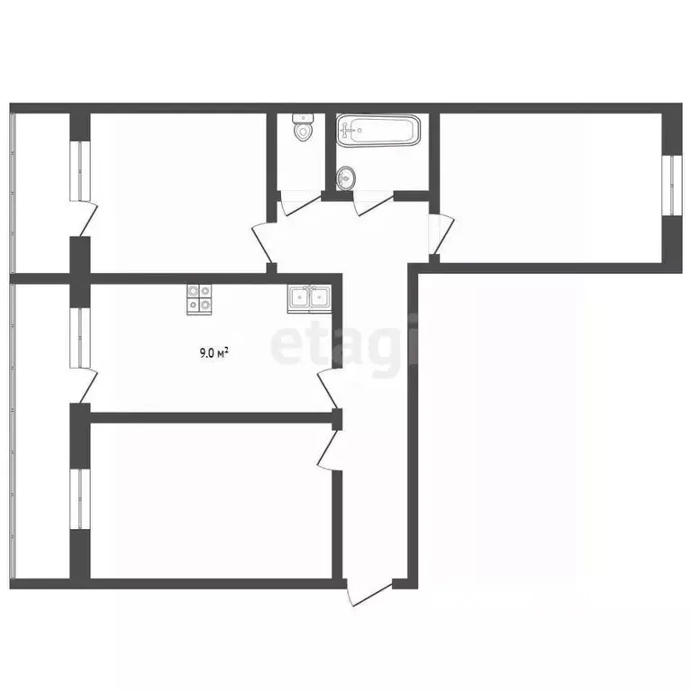 3-к кв. Саратовская область, Балашов ул. Строителей, 7 (59.9 м) - Фото 1
