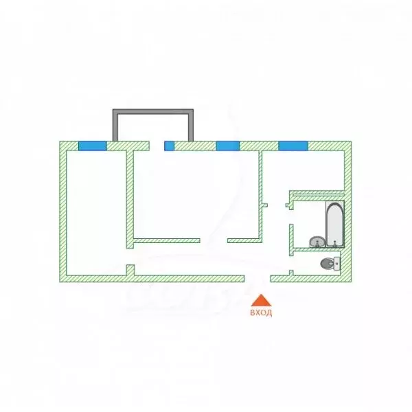 2-комнатная квартира: Тюмень, улица Пермякова, 83к2 (63 м) - Фото 2