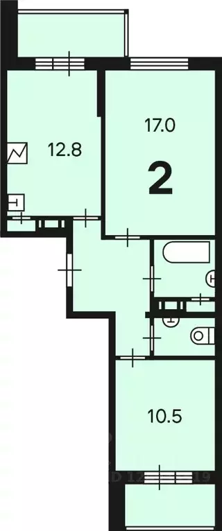 2-к кв. Москва Долгопрудная аллея, 14к1 (53.7 м) - Фото 0