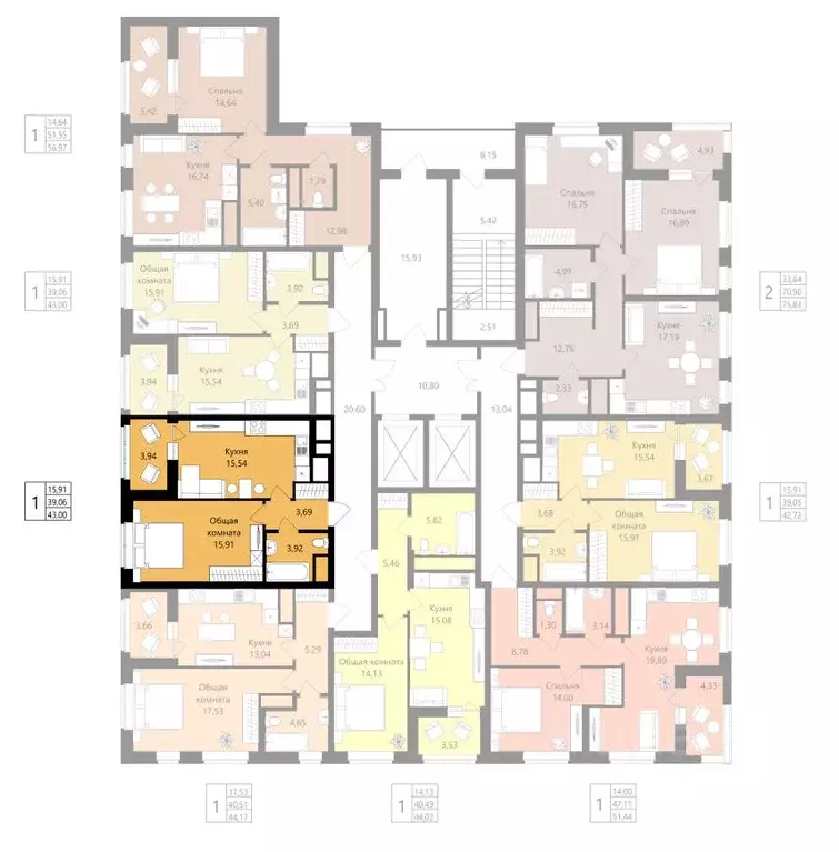 1-к кв. Мордовия, Саранск просп. Российской Армии, 11А (39.06 м) - Фото 2