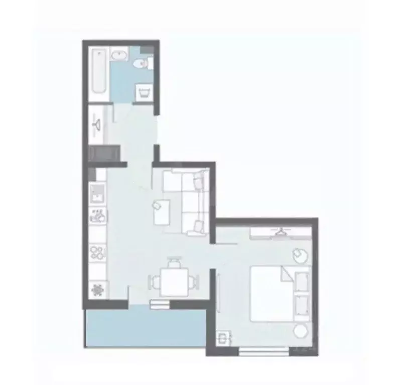 1-к кв. Санкт-Петербург ул. Дыбенко, 5к6 (35.3 м) - Фото 2