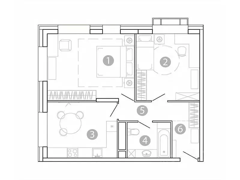 2-к кв. Забайкальский край, Чита 1-я Коллективная ул., 6 СТР (58.75 м) - Фото 1