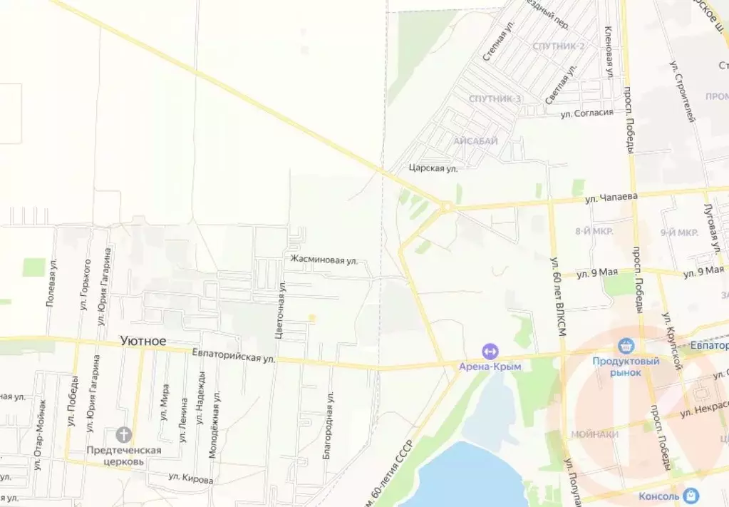 Участок в Крым, Сакский район, с. Уютное ул. Лавандовая (8.7 сот.) - Фото 1