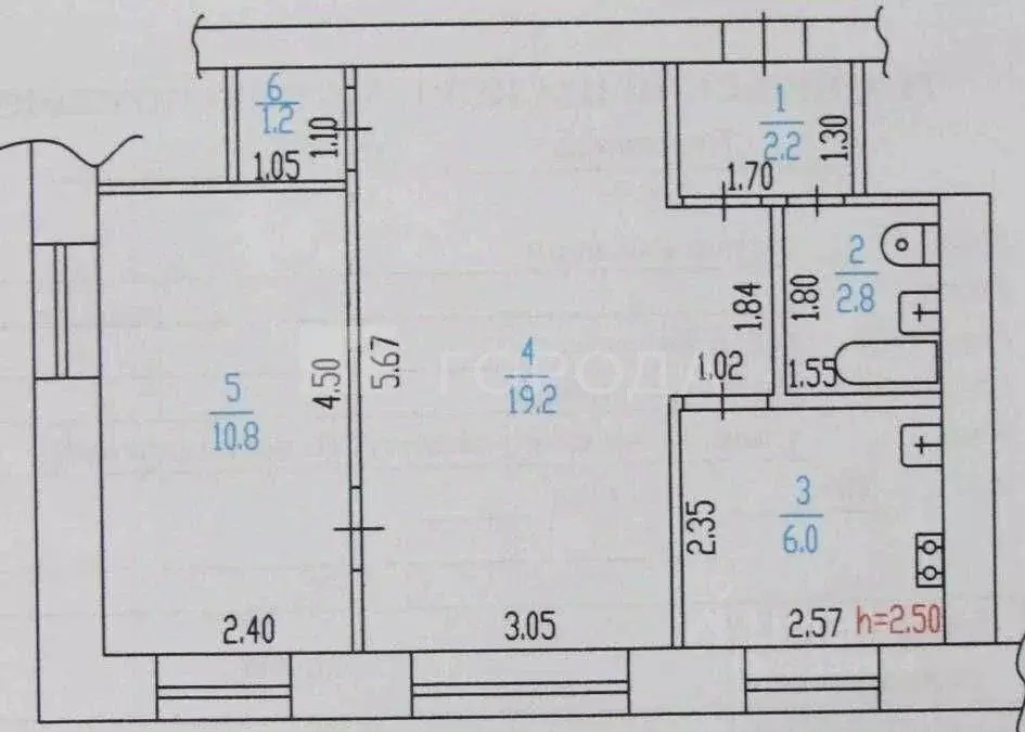 2-к кв. Алтайский край, Барнаул ул. Новосибирская, 18 (42.2 м) - Фото 2