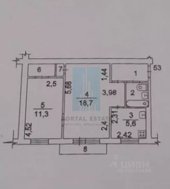 2-к кв. Московская область, Лобня ул. Ленина, 53 (44.6 м) - Фото 1