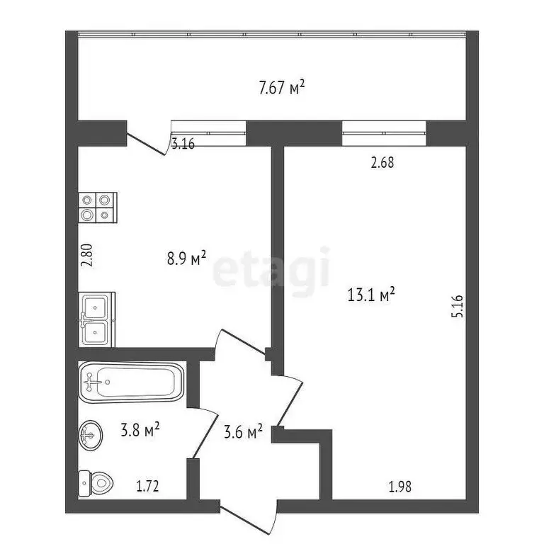 1-комнатная квартира: Сыктывкар, улица Карла Маркса, 131 (29.4 м) - Фото 0