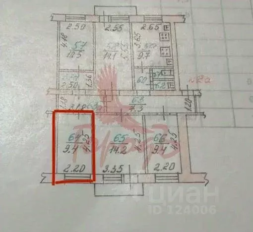 Комната Орловская область, Орел Наугорское ш., 46 (9.4 м) - Фото 1