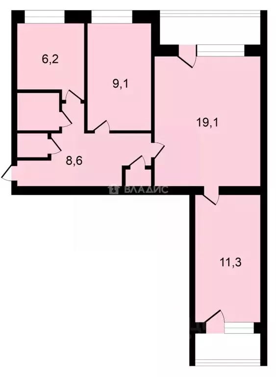 3-к кв. Санкт-Петербург ул. Асафьева, 12К1 (57.5 м) - Фото 1