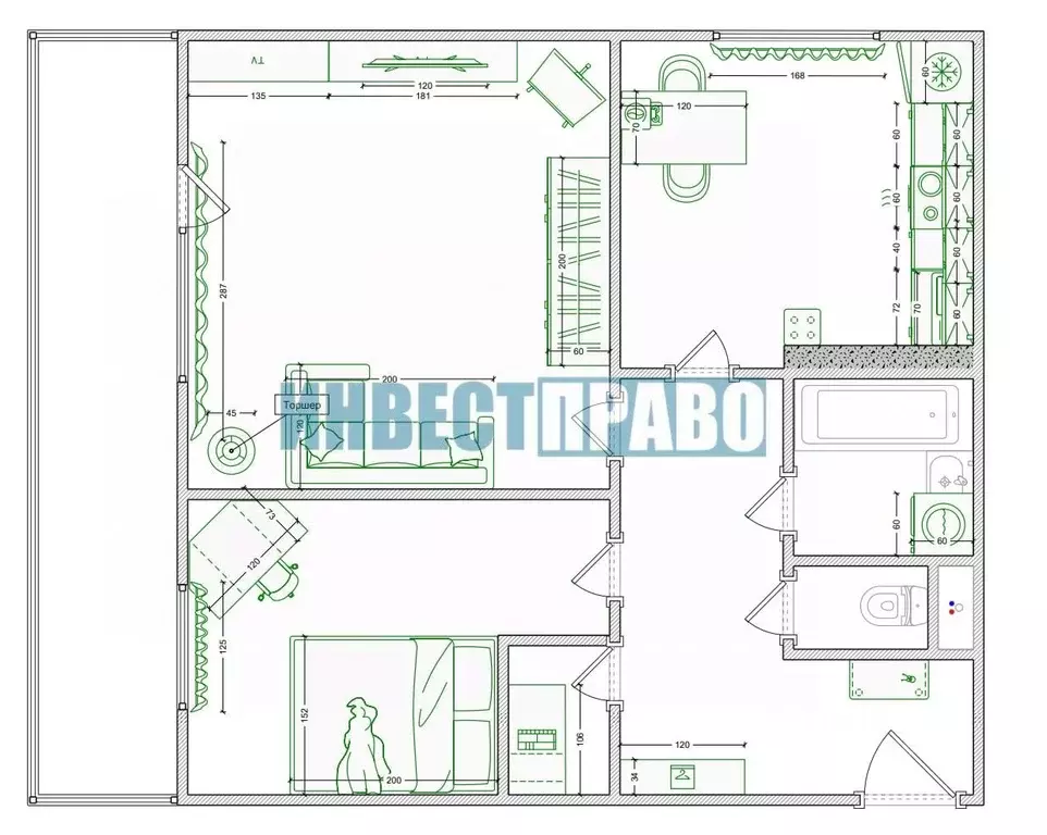 2-к кв. Москва, Москва, Зеленоград к2039 (54.0 м) - Фото 2