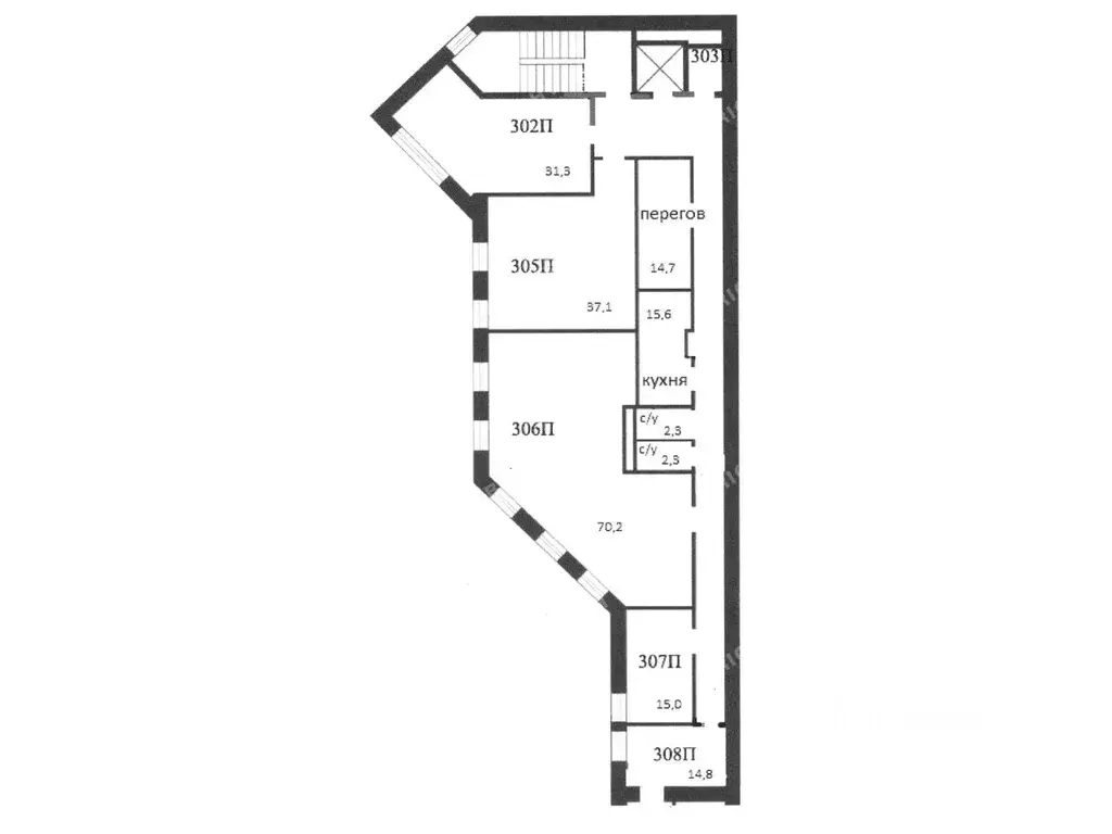 Офис в Санкт-Петербург 7-я Васильевского острова линия, 44 (262 м) - Фото 2