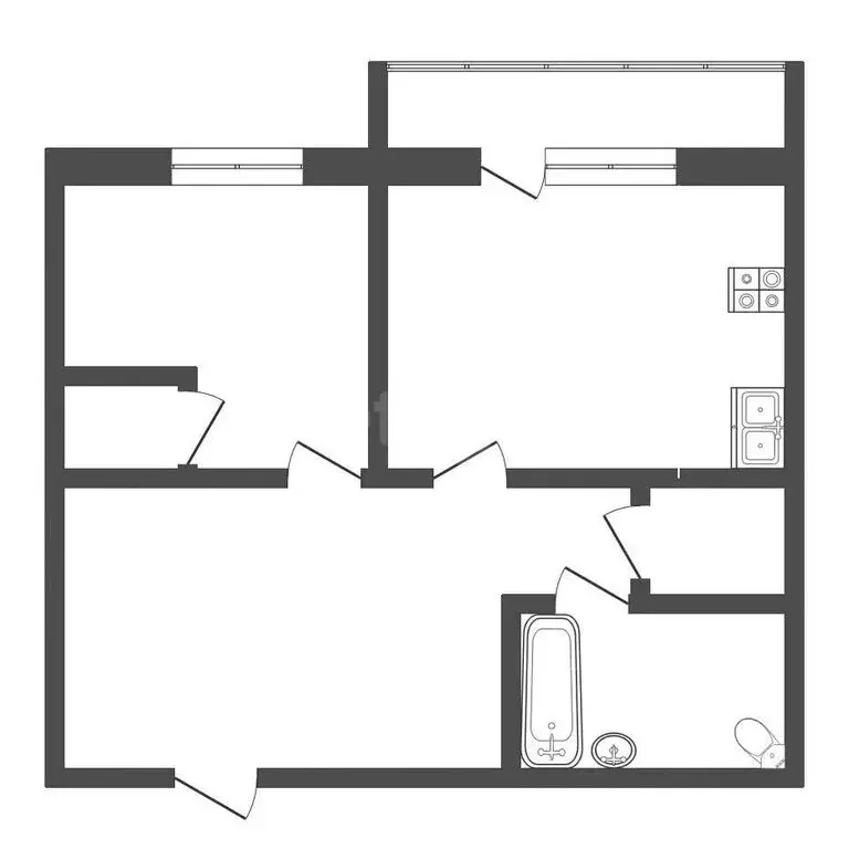 2-комнатная квартира: Тюмень, Таврическая улица, 9к1 (63.4 м) - Фото 1