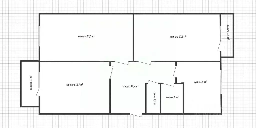 3-к кв. Адыгея, Майкоп ул. 12 Марта, 134К2 (69.9 м) - Фото 2