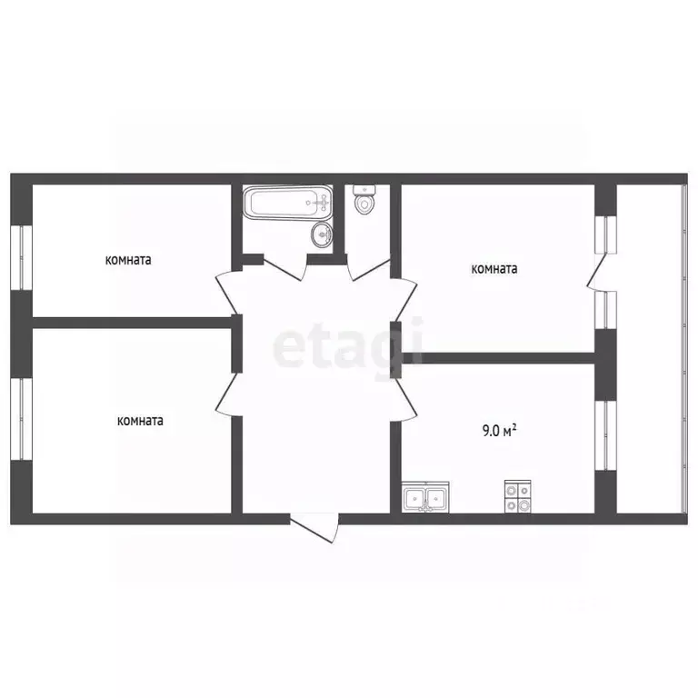 3-к кв. Псковская область, Печоры ул. Мелиораторов, 16 (57.9 м) - Фото 2