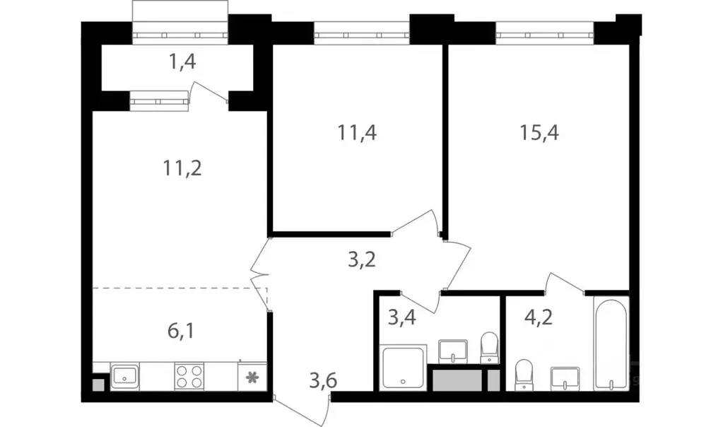 3-к кв. Москва Михалковская ул., 48 (59.9 м) - Фото 0