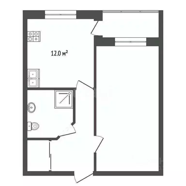 1-к кв. Севастополь ул. Адмирала Фадеева, 1А (43.9 м) - Фото 2