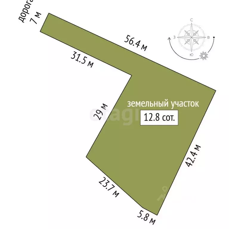 Участок в Мордовия, Лямбирский район, с. Берсеневка  (12.7 сот.) - Фото 1