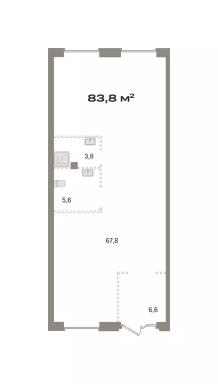 Помещение свободного назначения (83.8 м) - Фото 1