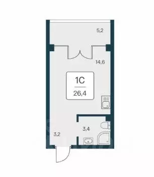 Студия Крым, Алупка ш. Севастопольское, 2А (26.4 м) - Фото 1
