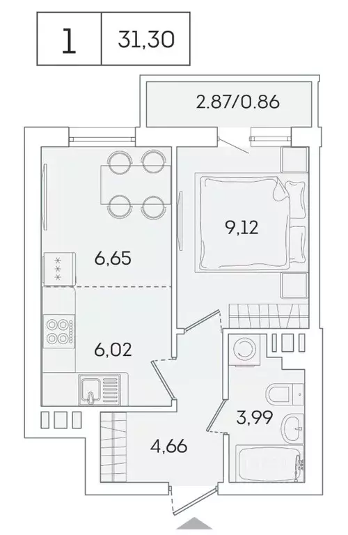 1-к кв. Ленинградская область, Мурино Всеволожский район, ул. ... - Фото 1