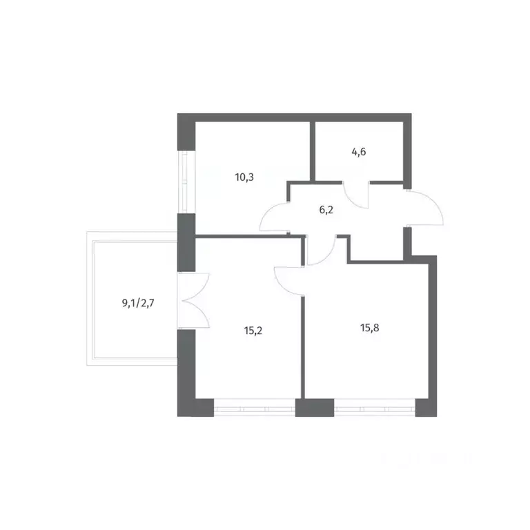 2-к кв. Ленинградская область, Ломоносовский район, Аннинское ... - Фото 1