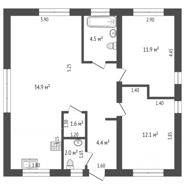 Коттедж в Тюменская область, Тюменский муниципальный округ, д. Елань, ... - Фото 2