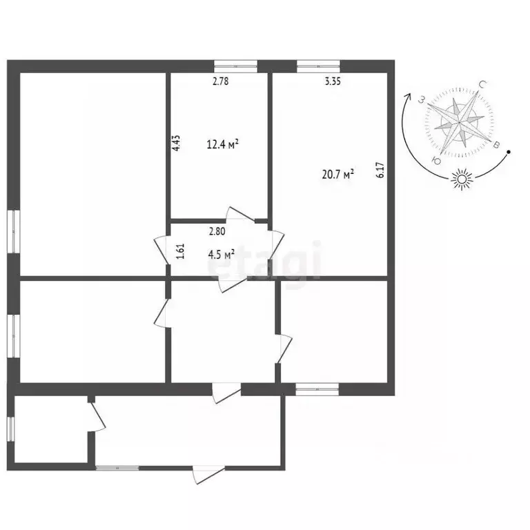 Дом в Мордовия, с. Большое Игнатово ул. Молодежная, 29 (95 м) - Фото 1