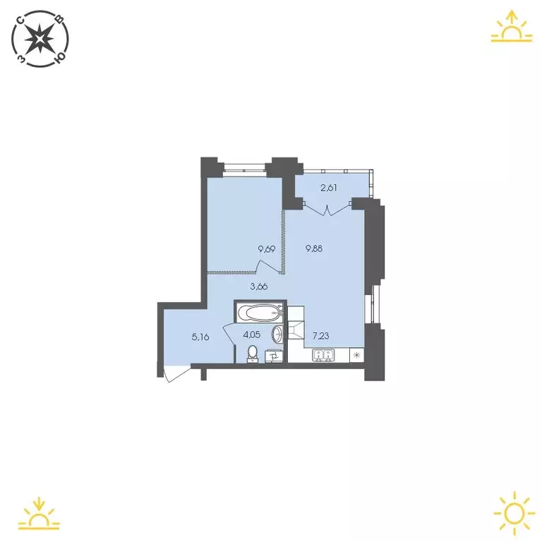 1-к кв. Иркутская область, Иркутск Энергетиков мкр,  (42.28 м) - Фото 0