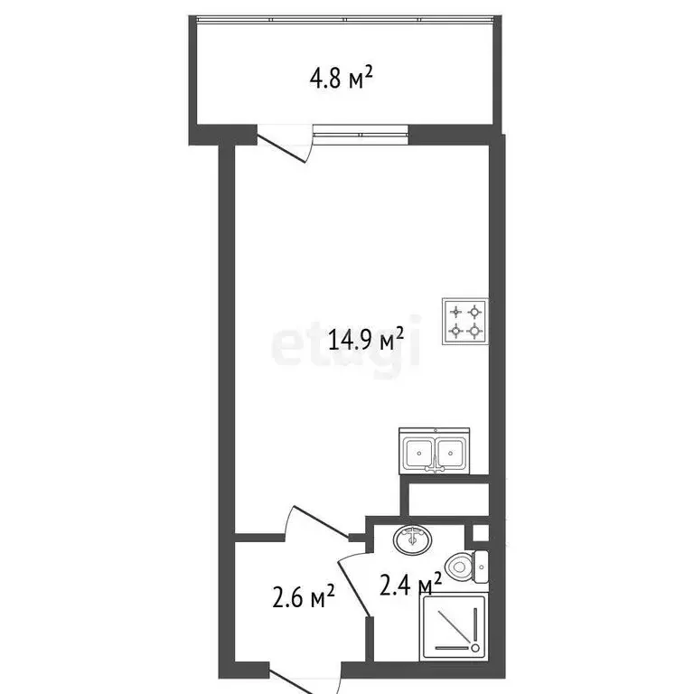 Квартира-студия: Мурино, улица Шувалова, 19к2 (20.2 м) - Фото 1